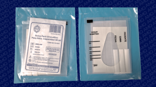 BOLSA PARA UROCULTIVO NIÑA ESTÉRIL 50 ML, PIEZA.