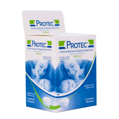 CINTA UMBILICAL ESTÉRIL 4MM x 41CM, CAJA C/100 PZS.