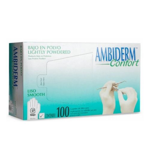 GUANTE LÁTEX CONFORT GRANDE, CAJA C/100 PIEZAS.