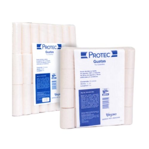 GUATA QUIRÚRGICA EN VENDA 15CM X 5MT, PAQU C/24 PZS.