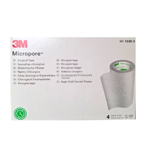 MICROPORE 3" C/4 ROLLOS 9.14M 15303