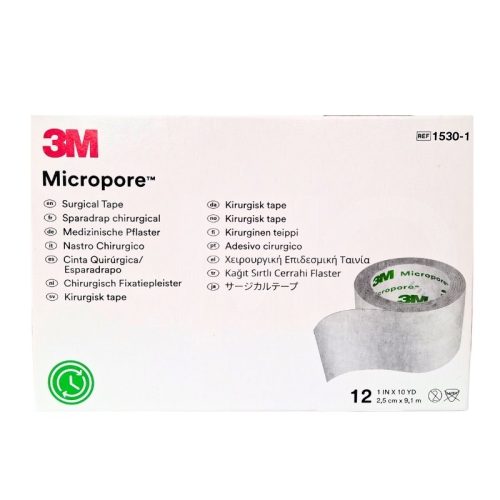 MICROPORE 1" C/12 ROLLOS 9.14M 15301
