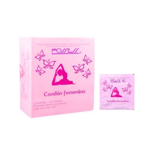 CONDÓN FEMENINO NATURAL MARCA POSSESS, CAJA C/100  PZS.