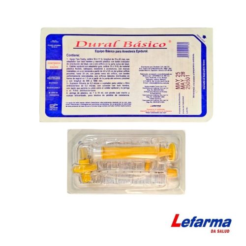 EQUIPO BÁSICO PARA ANESTESIA EPIDURAL, 1PZ.