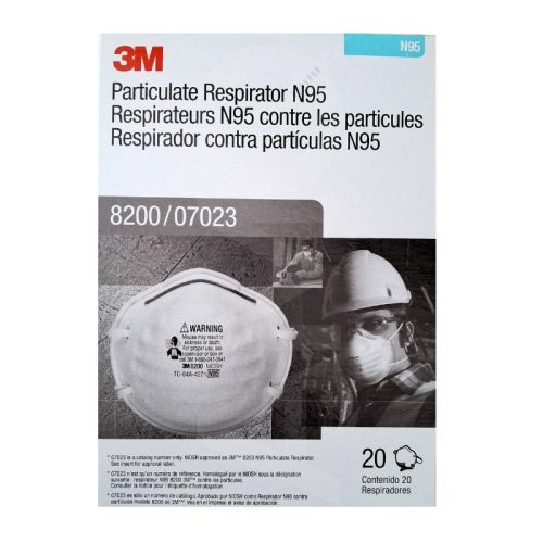 MASCARILLA RESPIRA. CONTRA PARTÍCULAS N95 8200,CAJA C/20 PZS.