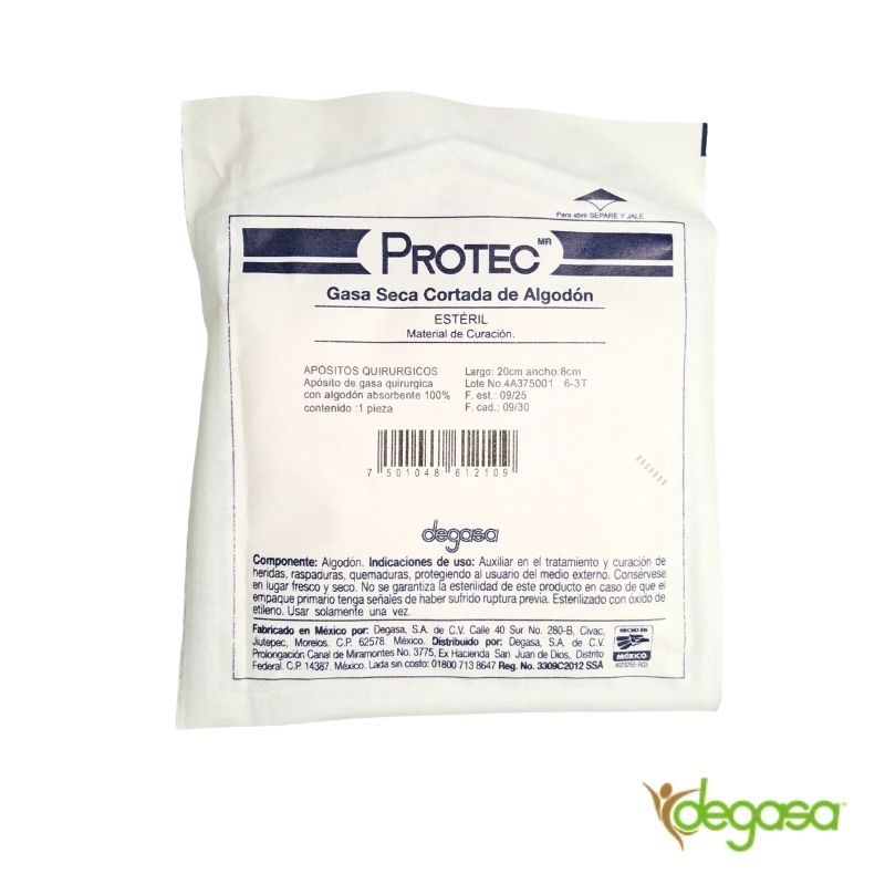 APOSITO GASA NO.1 20X8, 1 PZ ESTERIL.