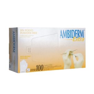 GUANTE AMBIDERM EXTRA TEXT. NATURAL CHICO CAJA C/100 PZAS