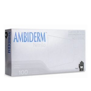 GUANTES NITRILO NEGRO MEDIANO CAJA C/100