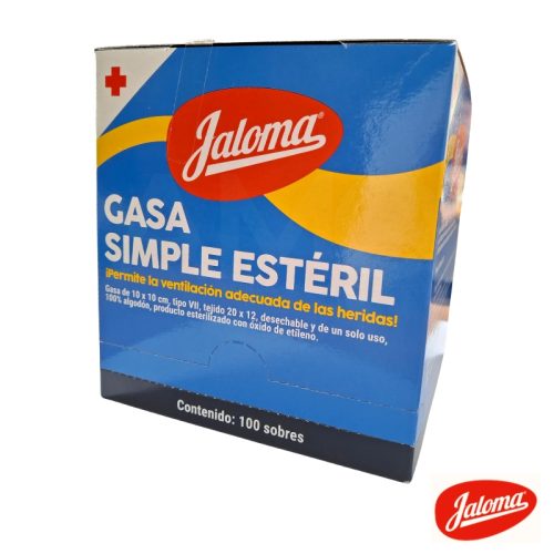 GASA SIMPLE ESTÉRIL 10 x 10 cm. EXH. C/100 SOBRES.
